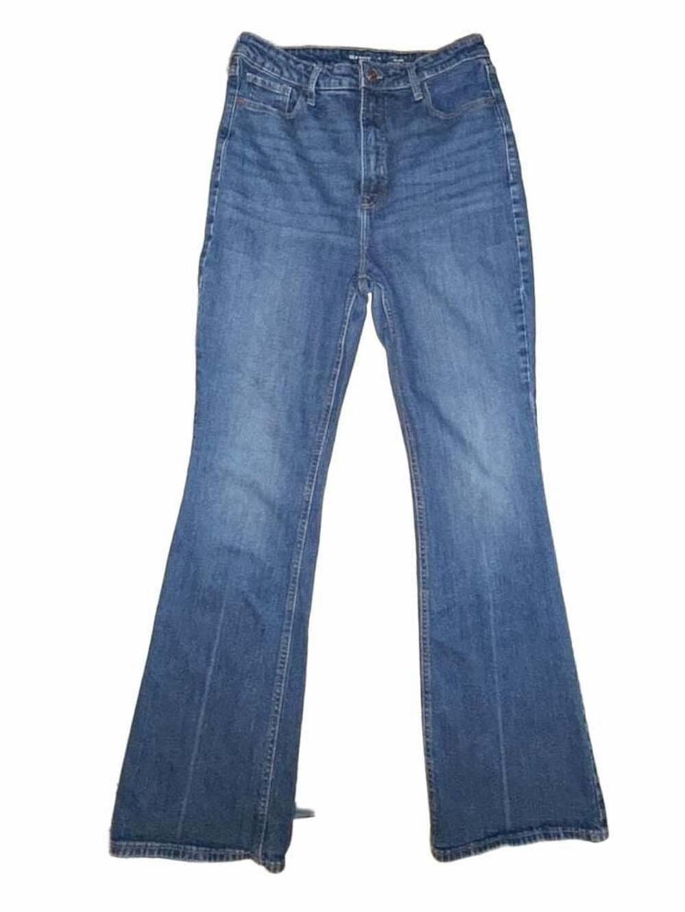 Old Navy Flare Jeans Size 12 Blue Denim High Rise Secret Smooth Pockets